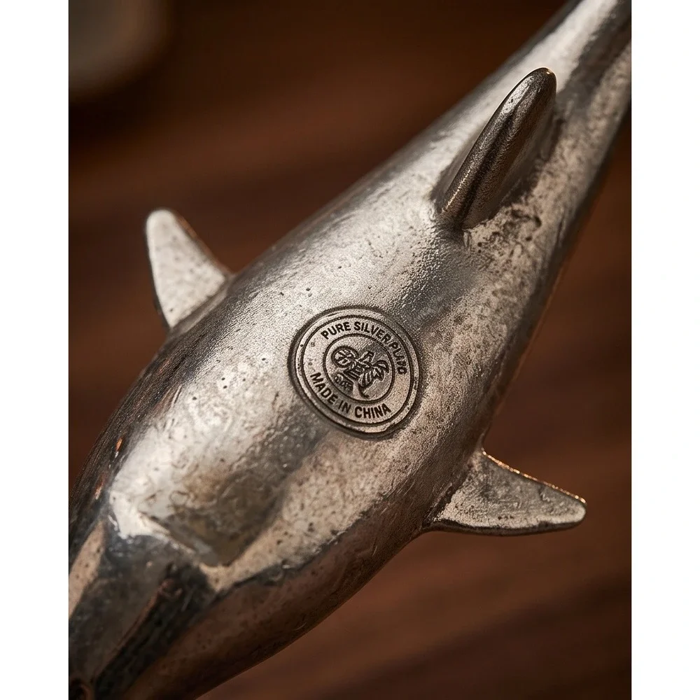 Davco Silver Ltd Vintage Dolphin Bottle Opener Silver Plate‎ Barware Nautical